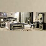 Aida – Complete Italian 6 Piece Bedroom Set – High Gloss Black