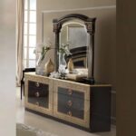 Aida – Complete Italian 6 Piece Bedroom Set – High Gloss Black - Image 2