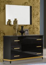 Elegance Black & Gold Bedroom Set - Image 2