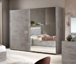 City – Complete Italian 6 Piece Bedroom Set – High Gloss Grey Marble - Image 5