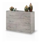 Mary – Modern Italian Bedroom Set – Grey Marble Effect - Image 2