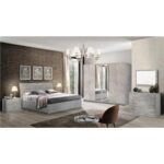 Mary – Modern Italian Bedroom Set – Grey Marble Effect