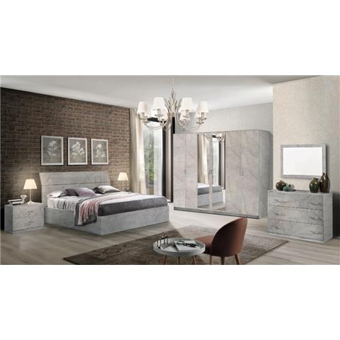 Mary – Modern Italian Bedroom Set – Grey Marble Effect