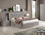 City – Complete Italian 6 Piece Bedroom Set – High Gloss Grey Marble - Image 3