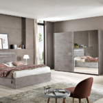City – Complete Italian 6 Piece Bedroom Set – High Gloss Grey Marble