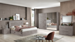 City – Complete Italian 6 Piece Bedroom Set – High Gloss Grey Marble