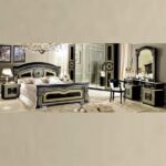 Aida – Italian Bed Frame – High Gloss Black - Image 2